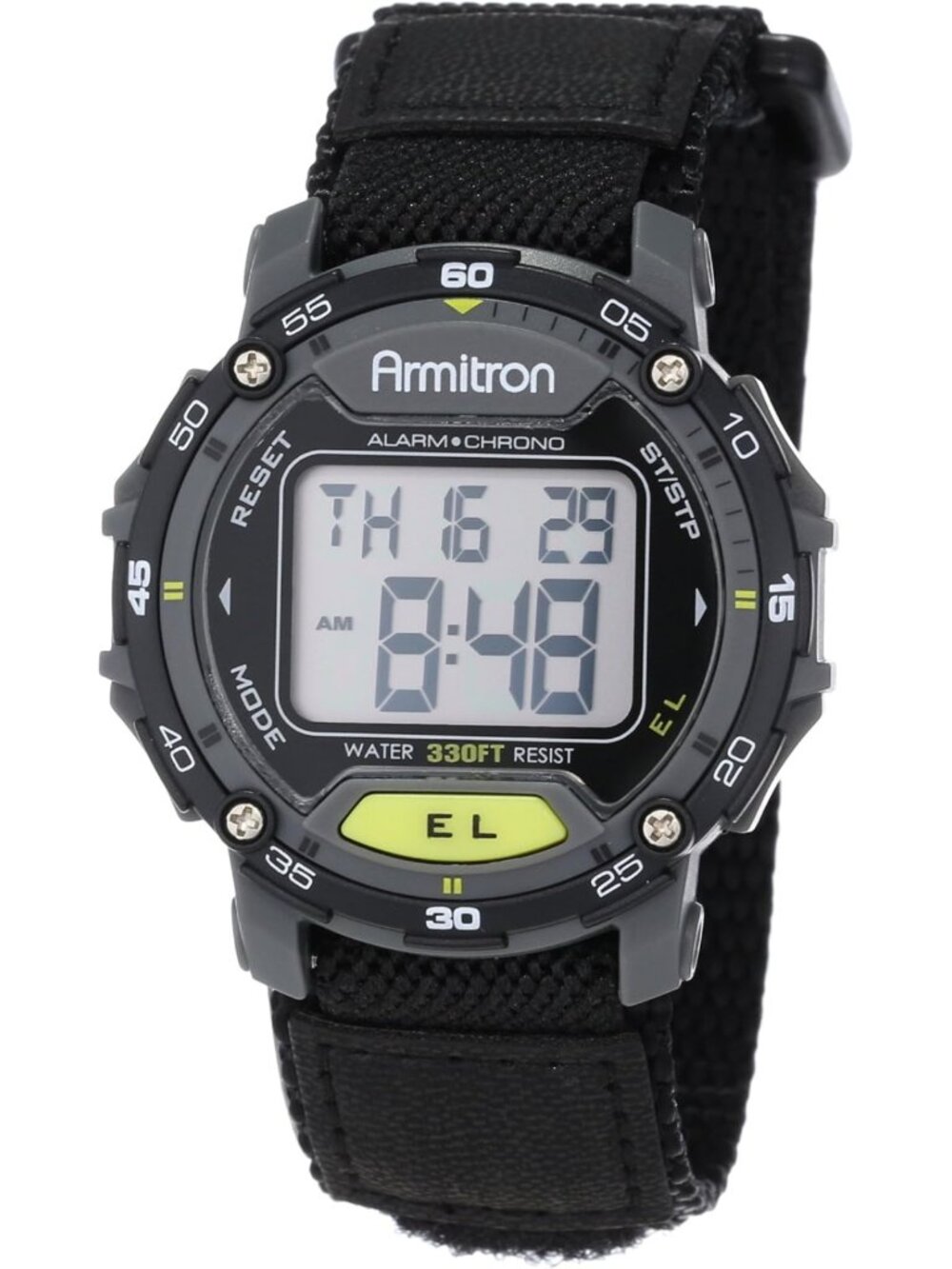 Unisex Digital Chronograph Watch with Nylon Strap - Sporty & Durable Design